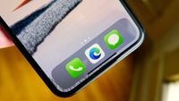 Microsoft Edge icon on an iPhone